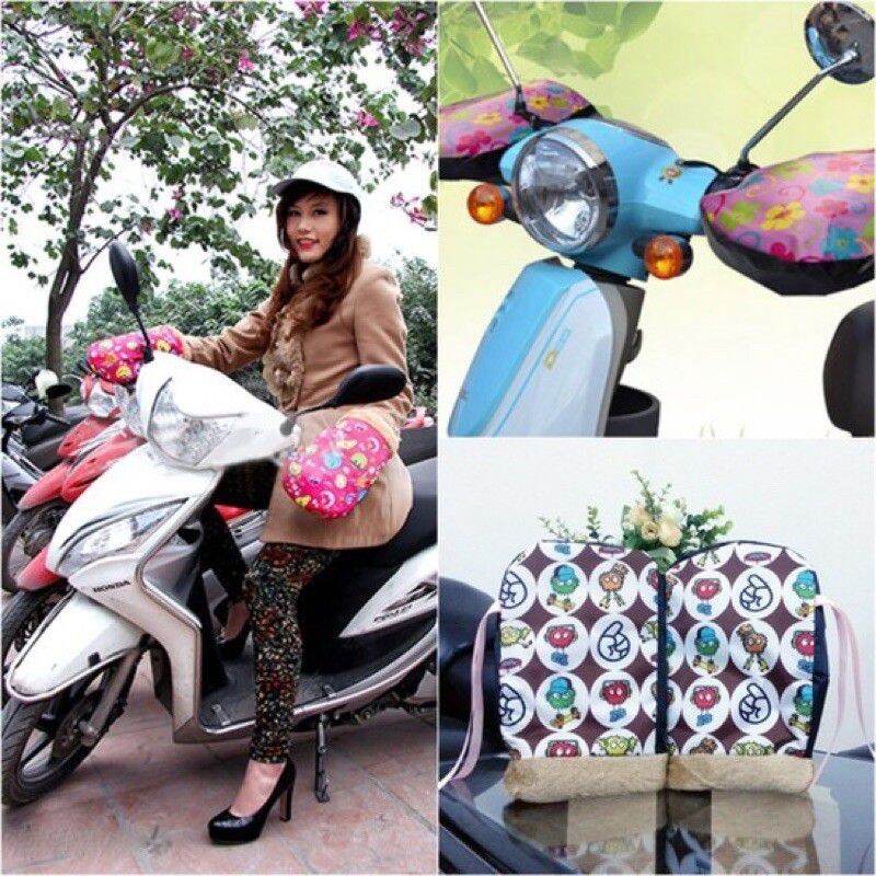 Găng tay đi xe máy mùa đông, găng tay phao 3 lớp