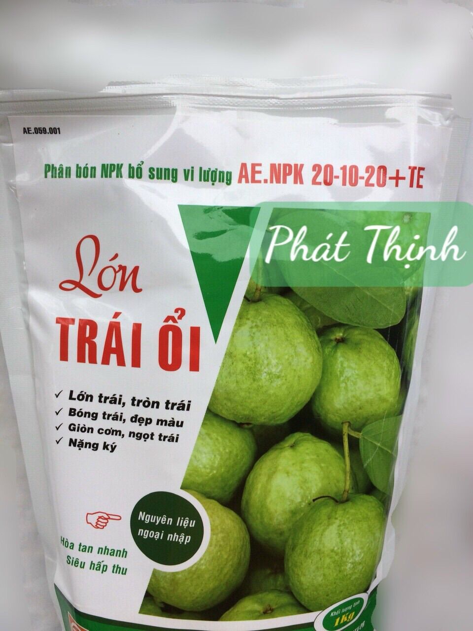 1 Kg Phân bón lá giúp lớn trái siêu nhanh, ngọt trái, giòn cơm, nặng ký, bóng đẹp trái chuyên dùng CÂY ỔI