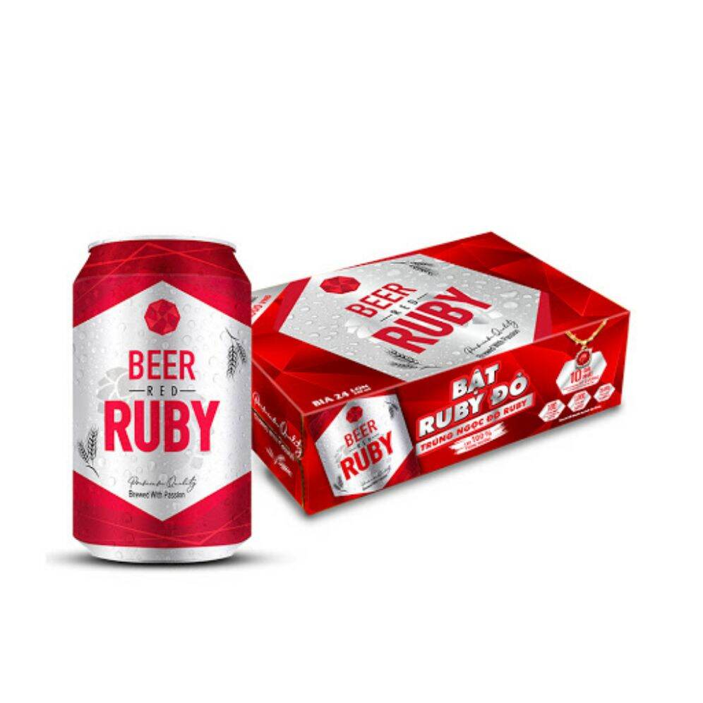 Bia ruby red 330ml x 24lon