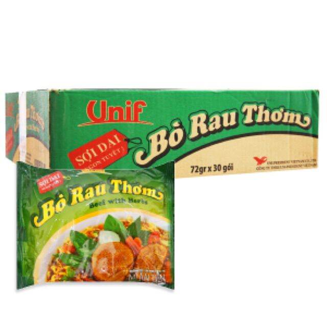 Mì bò rau thơm thùng 30 gói