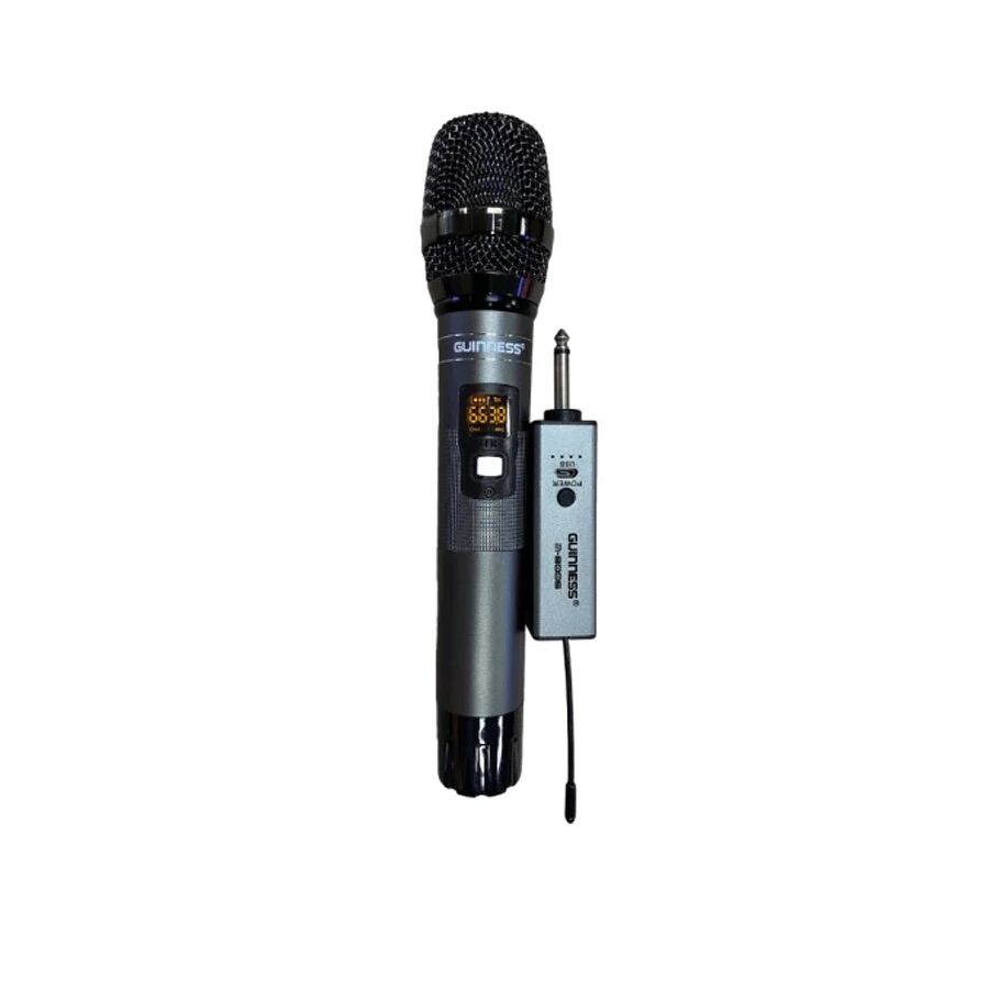Micro Karaoke Đa Năng Chính Hãng GUINNESS M810D (Mic UHF dò tần số dể dàng, bắt sóng xa, hát nhẹ, tiếng sáng và ấm, khả năng chống hú rất tốt)