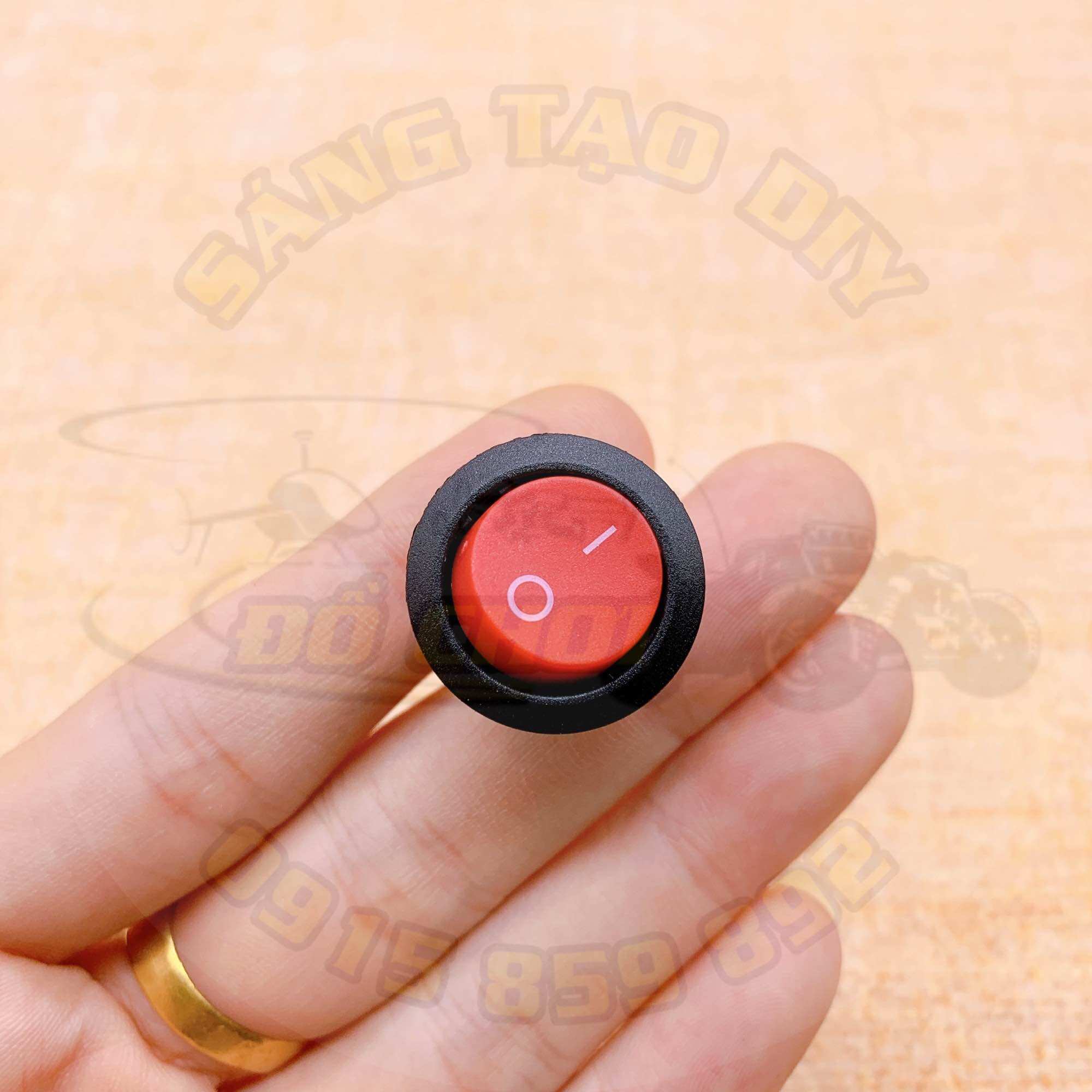 Công tắc bập bênh tròn 2 chân kcd1-105 6a/250v loại 20mm