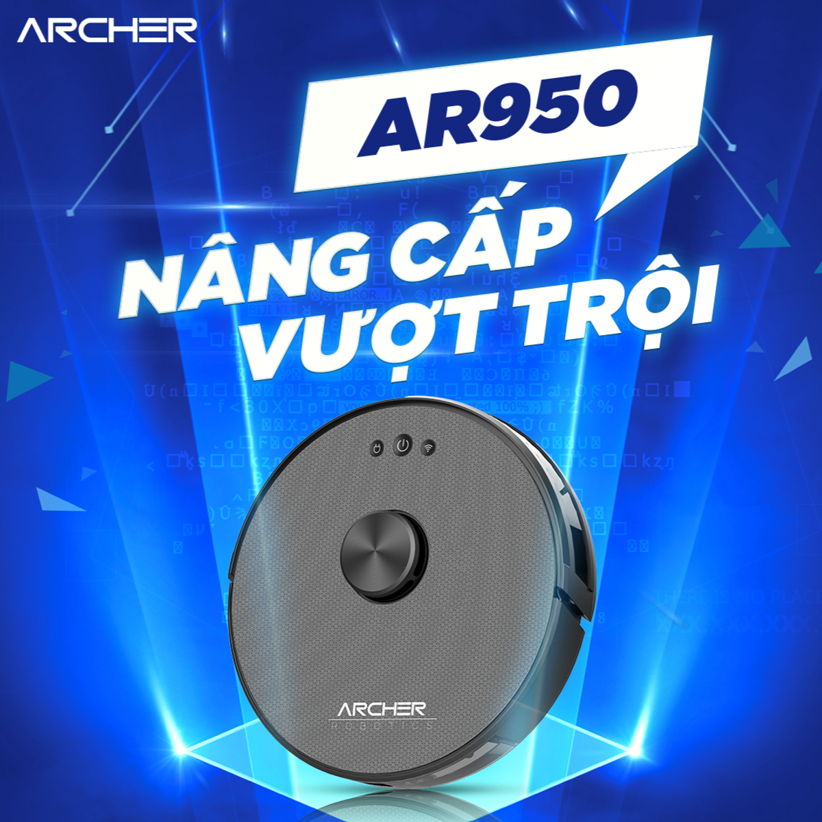 Robot hút bụi lau nhà ARCHER - AR950, hàng chính hãng, bảo hành 3 năm