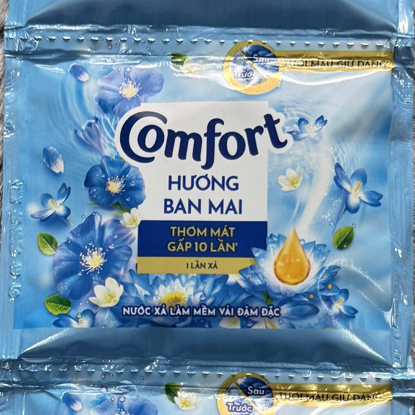 1 Dây 10 Gói Nước Xả Vải Comfort 1 Lần Xả