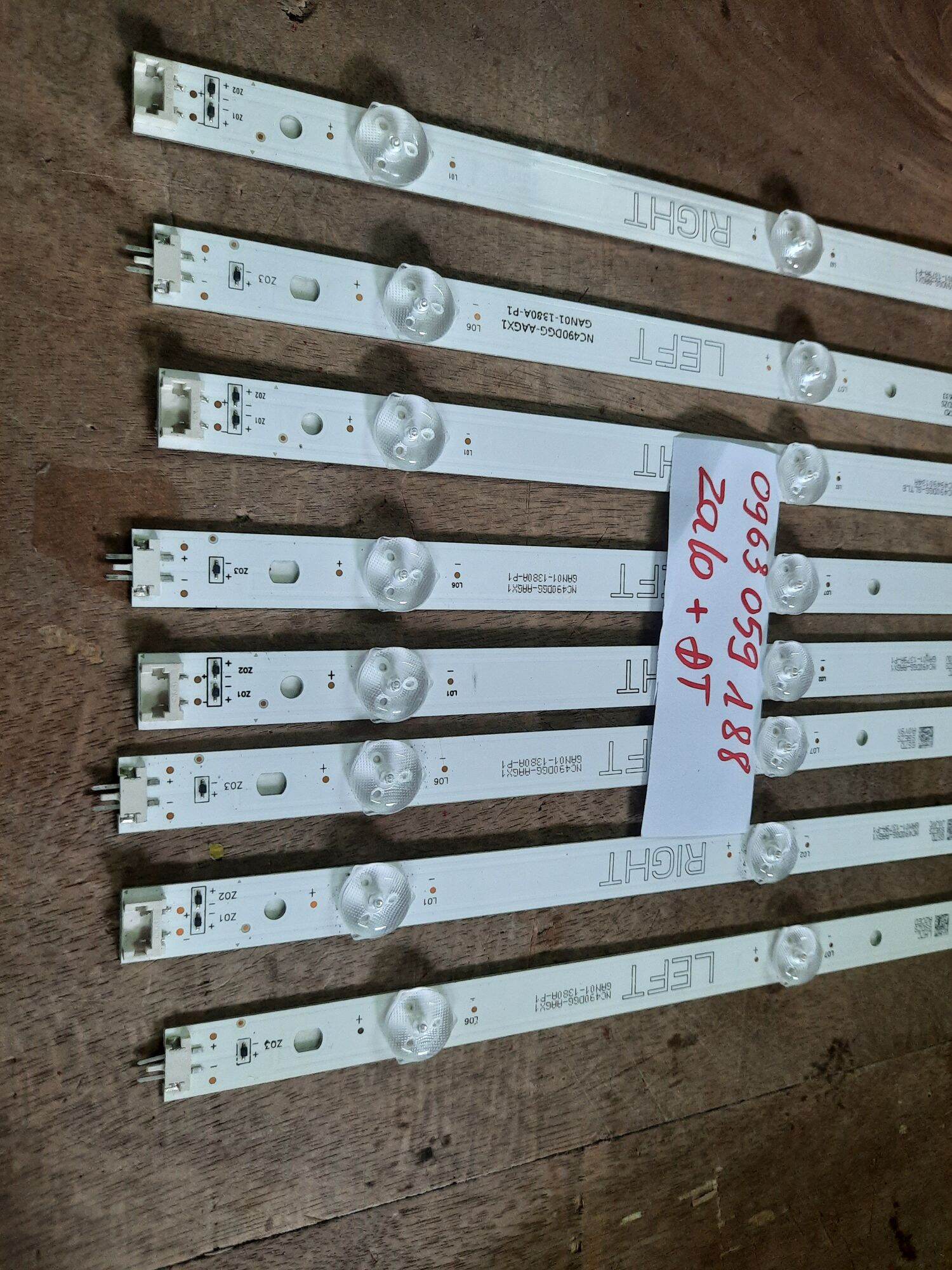 Thanh led tivi lg 49 uj - giá 1 máy 4 thanh 9 bóng