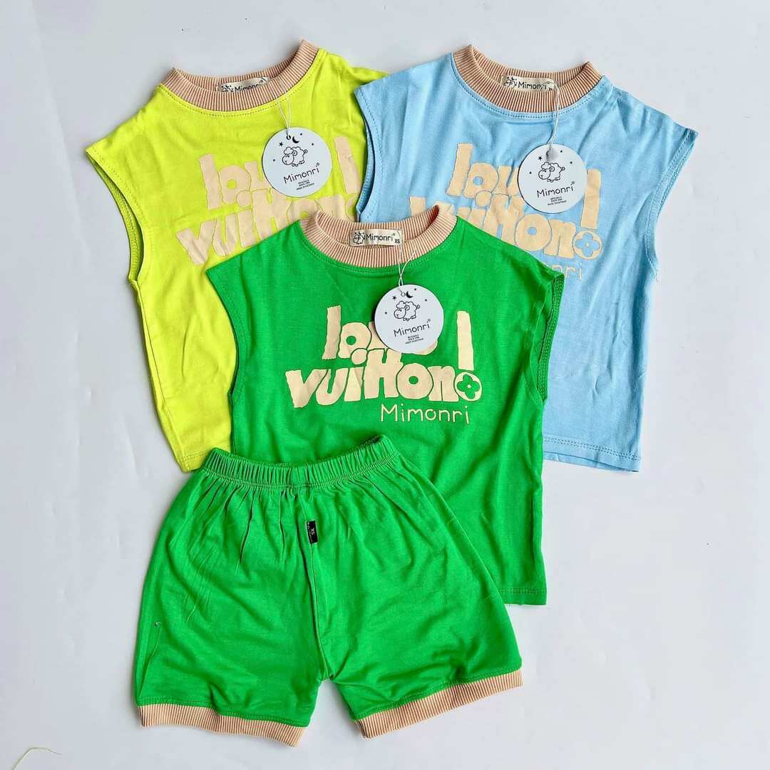 Bộ thun lạnh sát nách cao cấp cho bé 5-19kg. Chất thun lạnh loại 1 co giãn 4 chiều