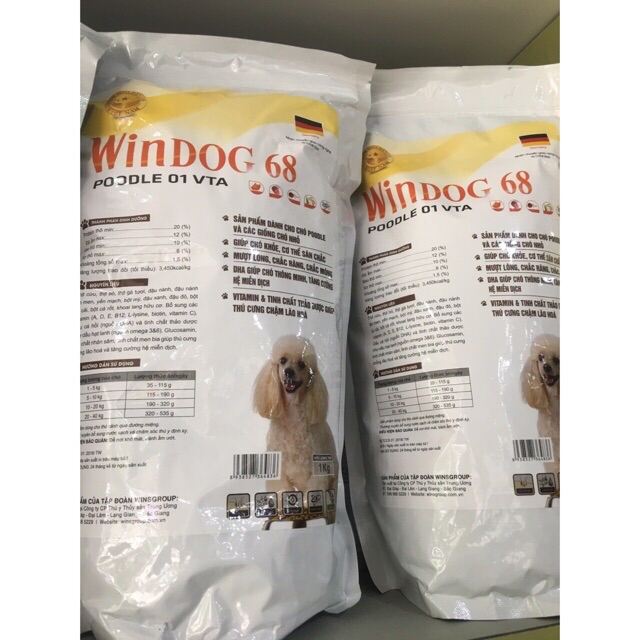 Thức Ăn Hạt 1kg Dành Cho Chó Poodle Windog 68 Poodle 01 Vta