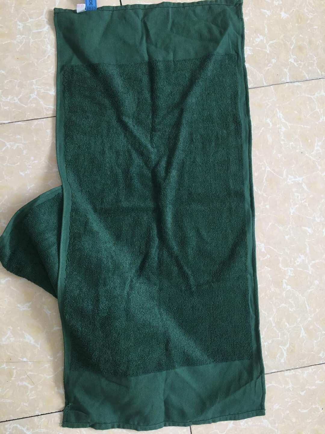 Combo 5 khăn mặt (khăn tắm) màu xanh lá kích thước 35x75cm