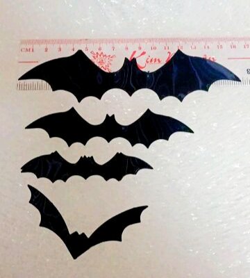sét 12 miếng dán 3d hình cánh dơi trang trí halloween
