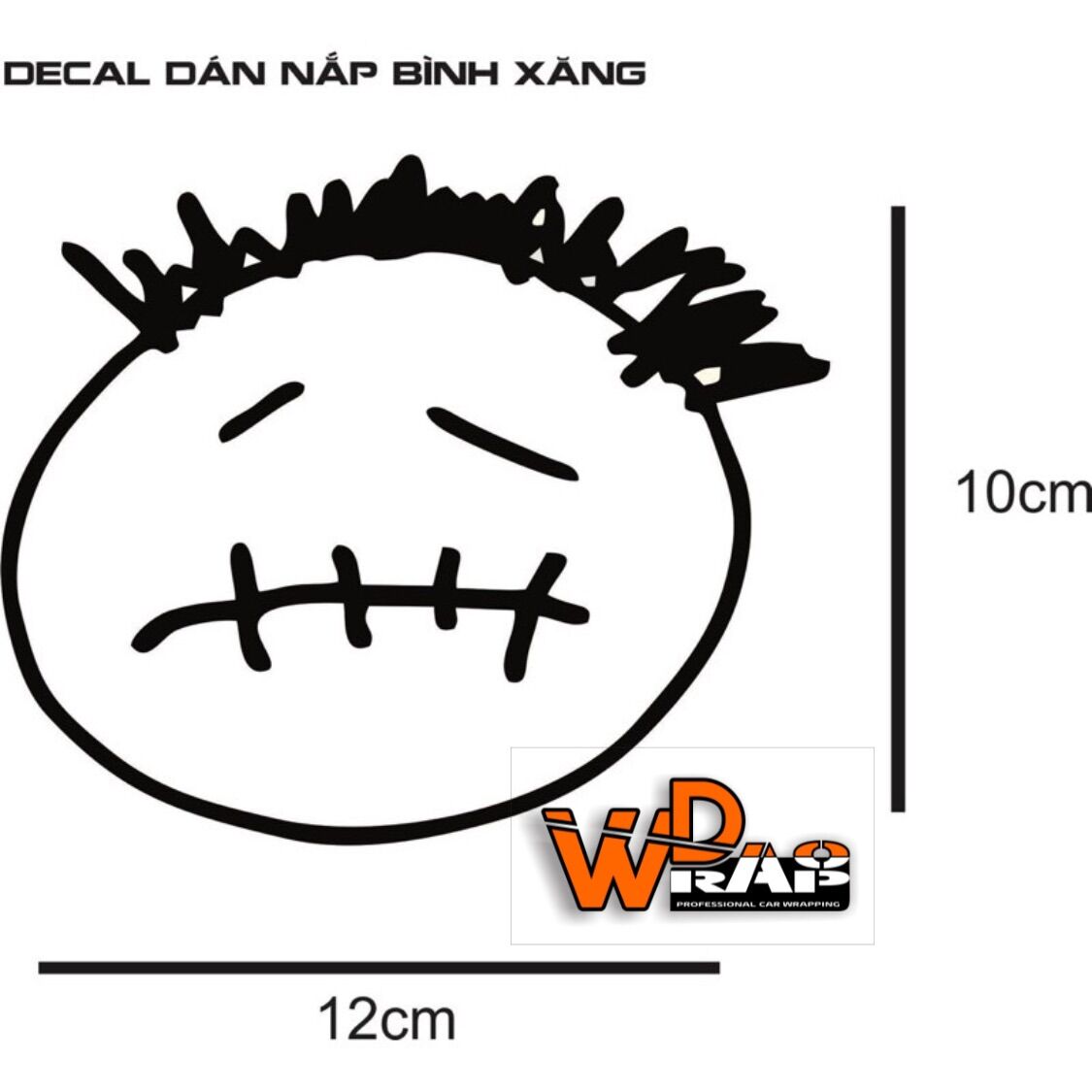 Decal dán nắp bình xăng