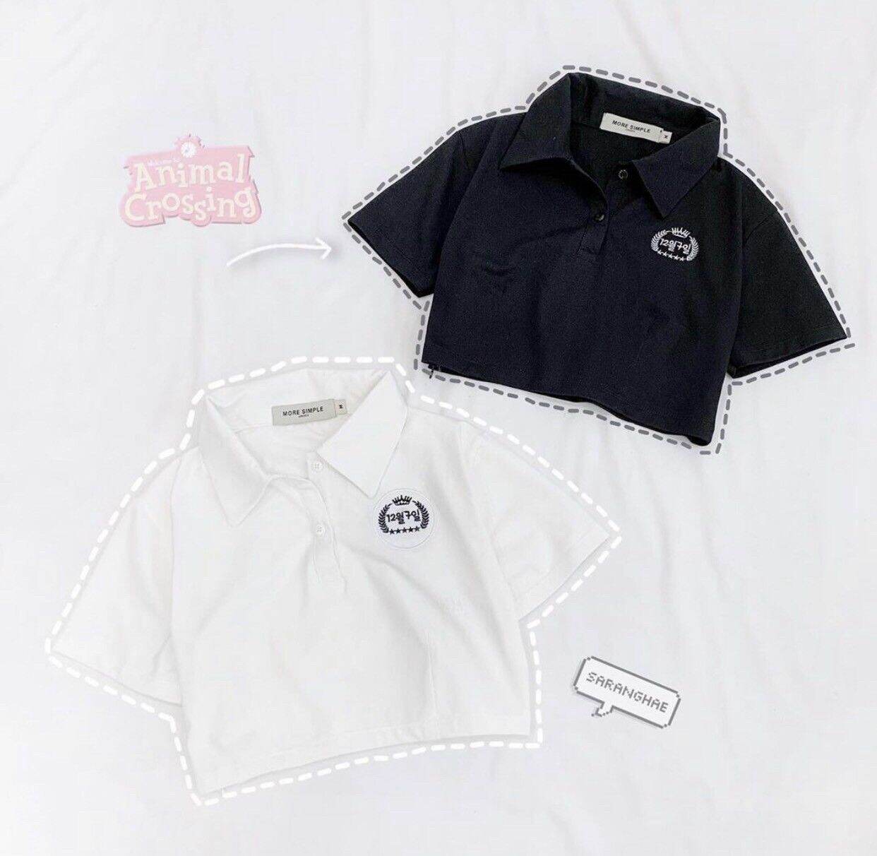 [HCM]Áo croptop cổ polo Gb
