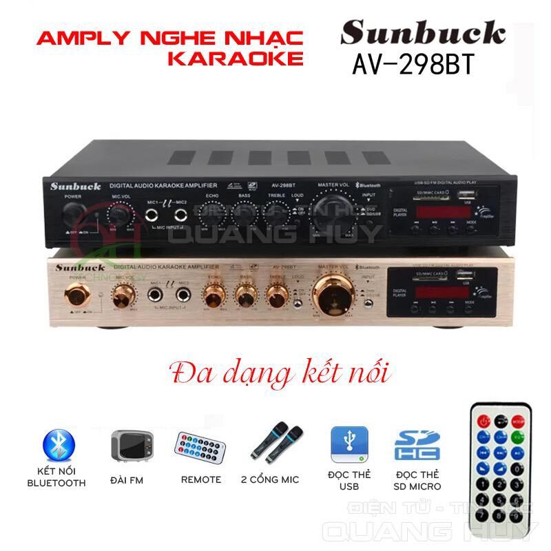 Ampli bluetooth Sunbuck AV-298BT - Công suất max 500W, độ phân giải cao thumbnail