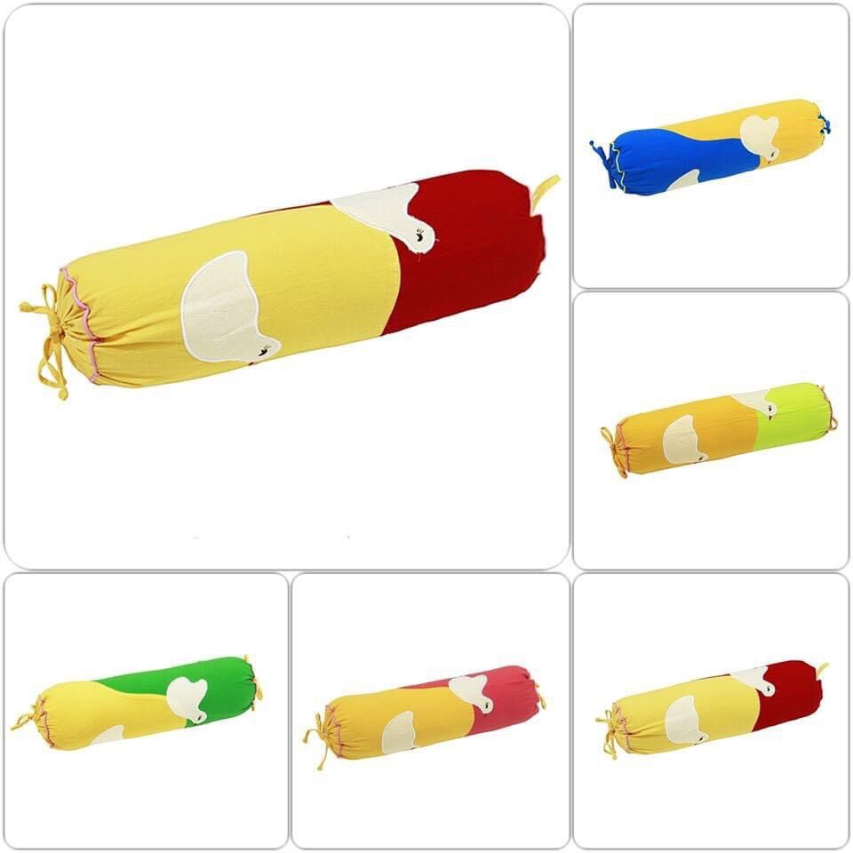 Gối ôm 25x8cm đắp vịt, Gối ôm trẻ em có thêu hình con vịt