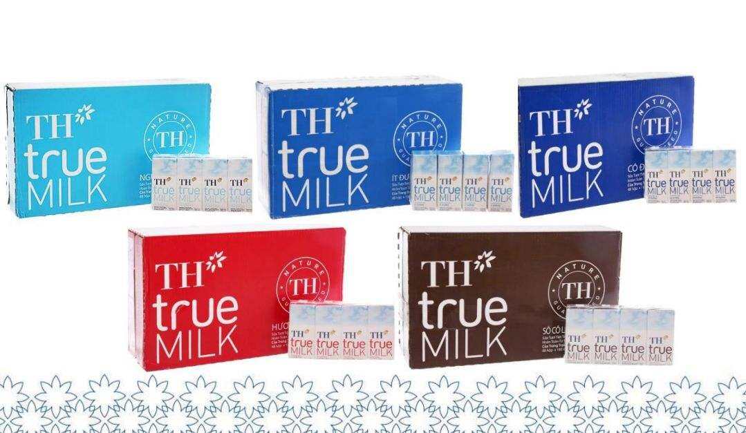 6 lốc sữa tươi tiệt trùng TH true milk 180 ml × 24 hộp ( Nguyên chất / Có đường / Ít Đường / Dâu / Sô )