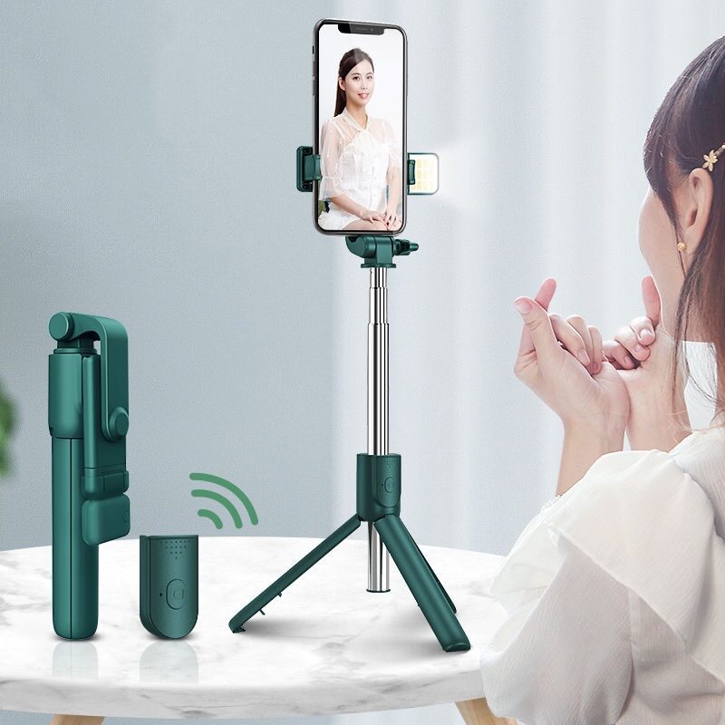 gậy chụp hình sefie R1s có đèn có remote