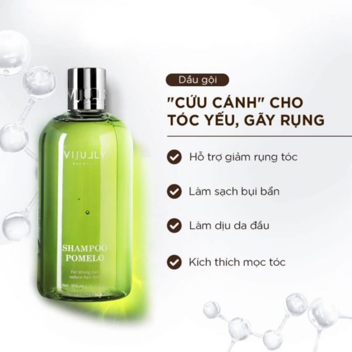Dầu gội bưởi ngăn rụng tóc Vi Jully 350ml