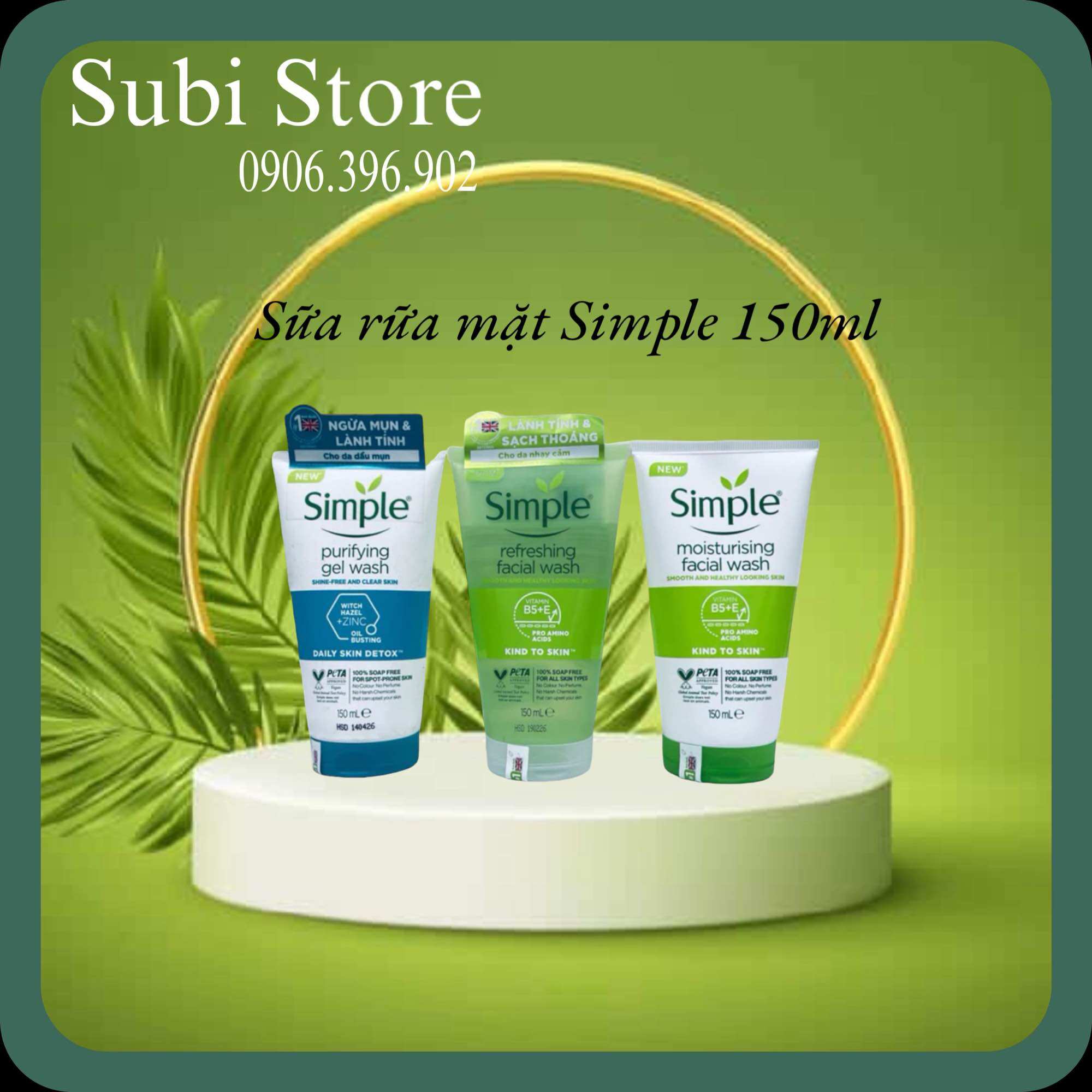 Sữa rửa mặt dành cho da nhạy cảm simple kind 150m