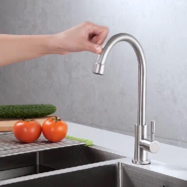 Vòi rửa chén bát đơn lạnh - Inox 304