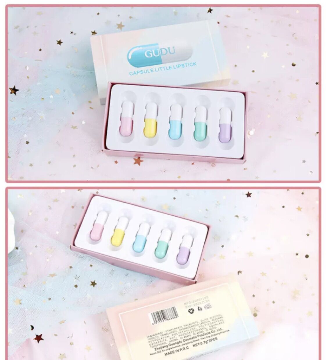 Set 5 son thạch gudu dể thương 0.7g*5