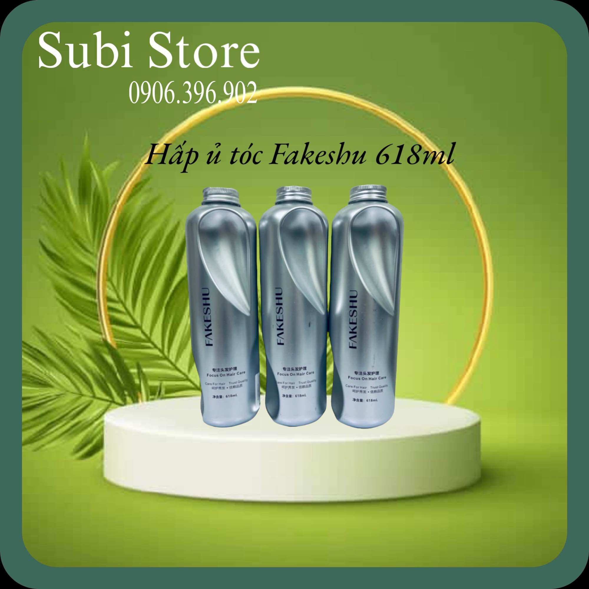 Kem ủ tóc hấp phủ lụa FakeShu chính hãng 618ml - có kèm vòi