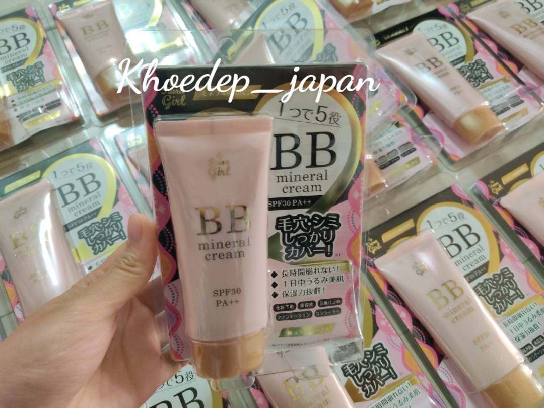 Kem Trang Điểm BB TIARA GIRL BB MINERAL CREAM SPF30 PA++ 50GR NHẬT BẢN
