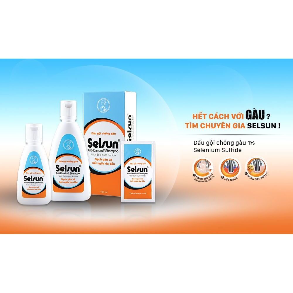 [HCM]Dầu gội SELSUN [Chai 100ml] - Sạch gàu hết ngứa