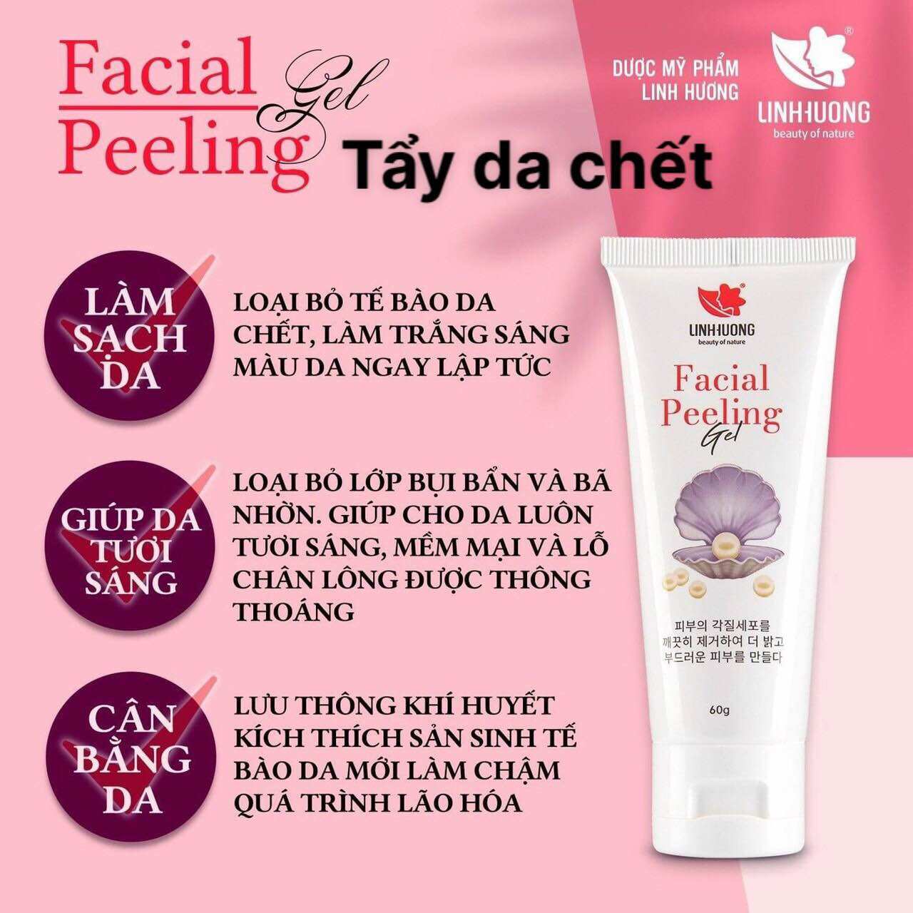Gel tẩy da chết linh hương date mới