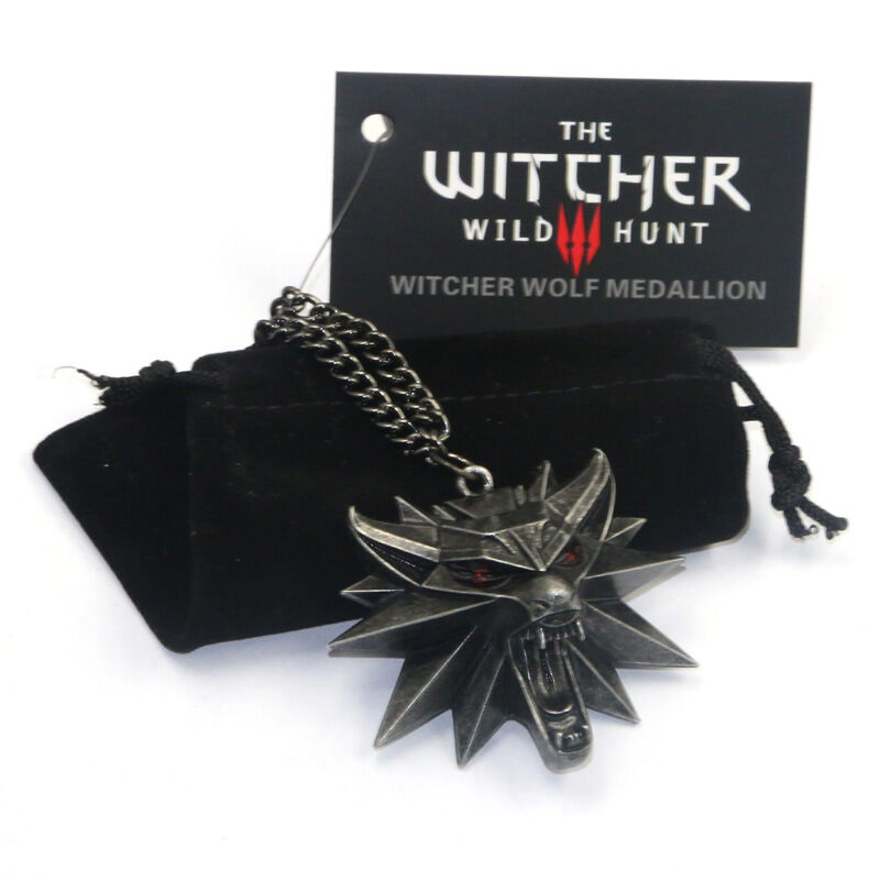 The Witcher 3 Dây Chuyền Đầu Sói Geello Phù Thủy Mặt Dây Chuyền Huy Hiệu Đeo Ngực Săn Ma Thuật Nhãn Hiệu Đặc Biệt 3