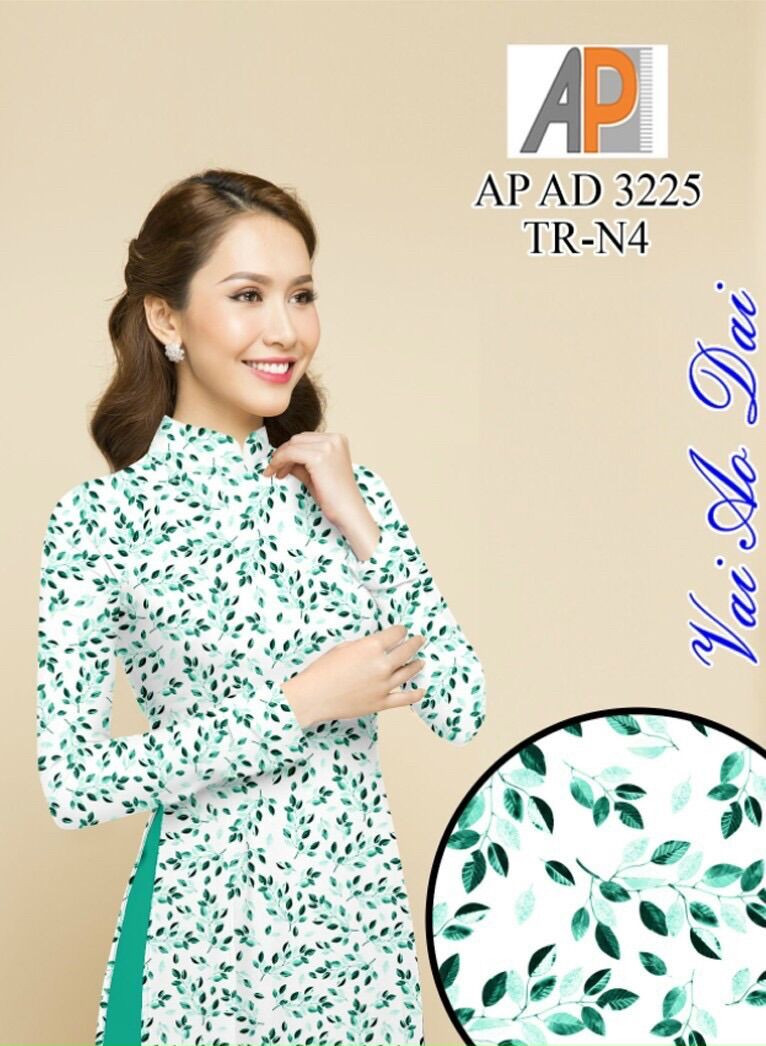 Set vải may áo dài hoa đều