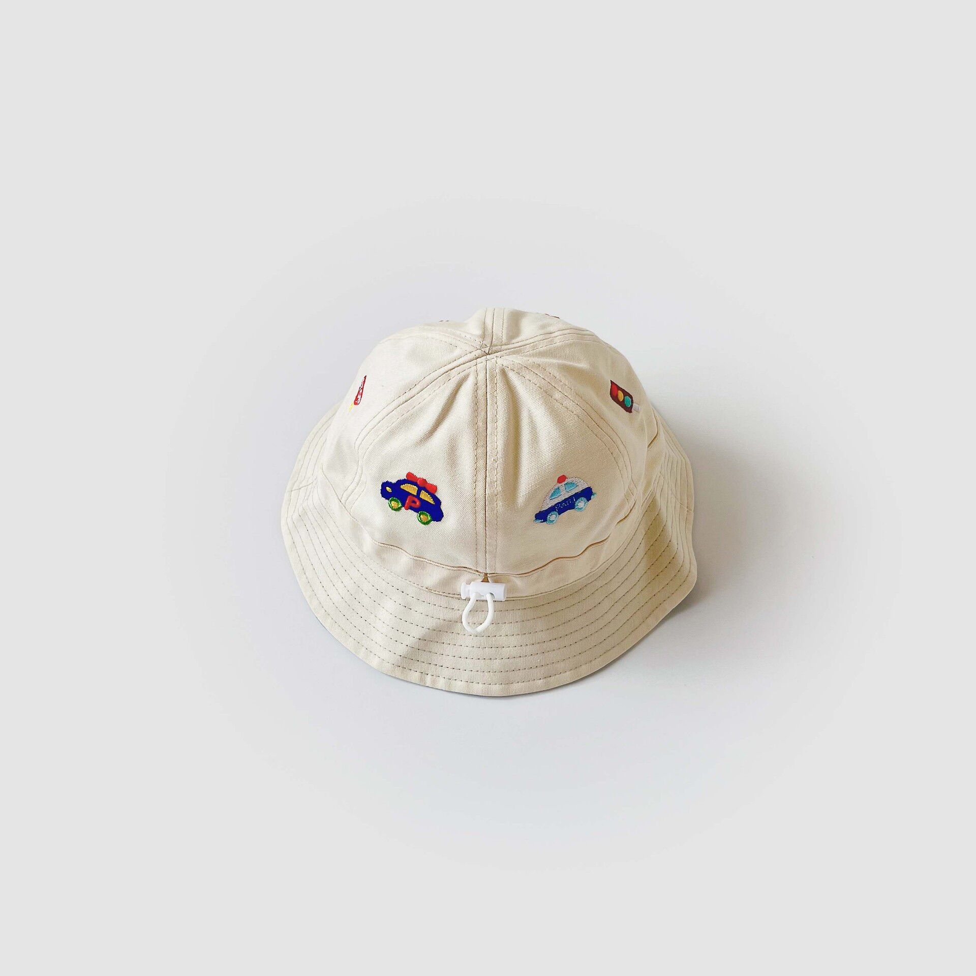 Mũ vành thêu hình ô tô cho bé (49-52cm)
