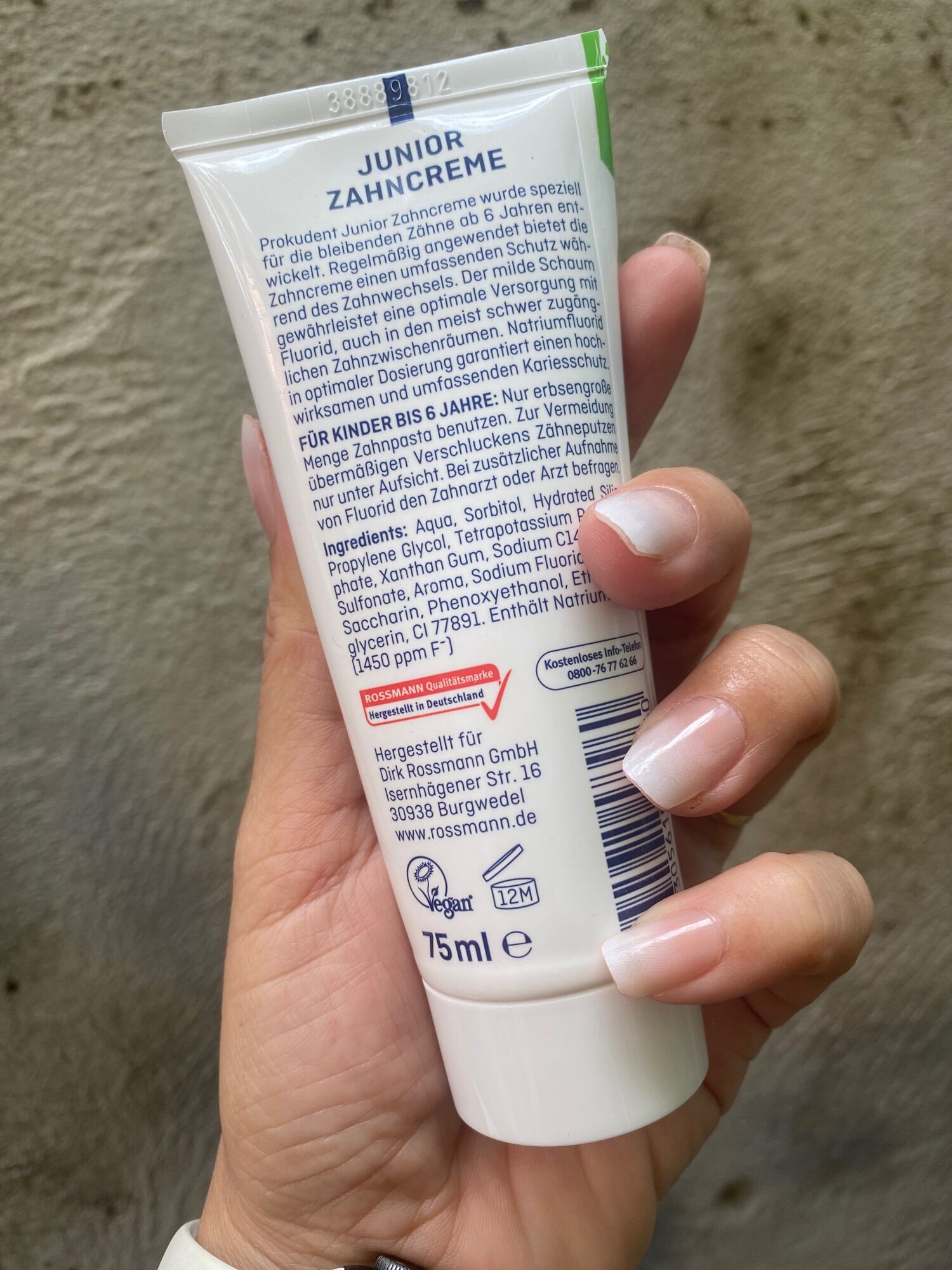 KEM ĐÁNH RĂNG CHO BÉ PROKUDENT 75ML Made in Germany