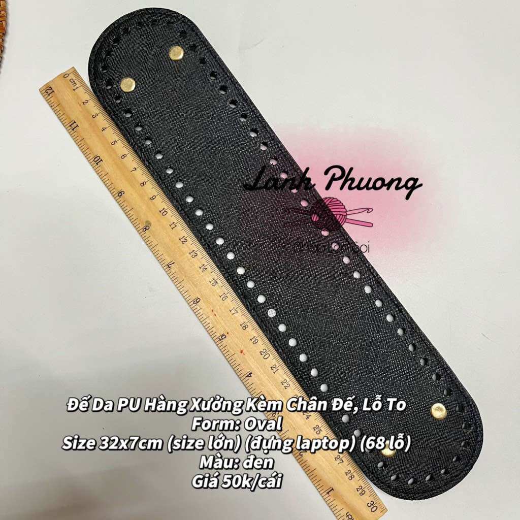 Đế Túi Da Pu Oval 32x7cm