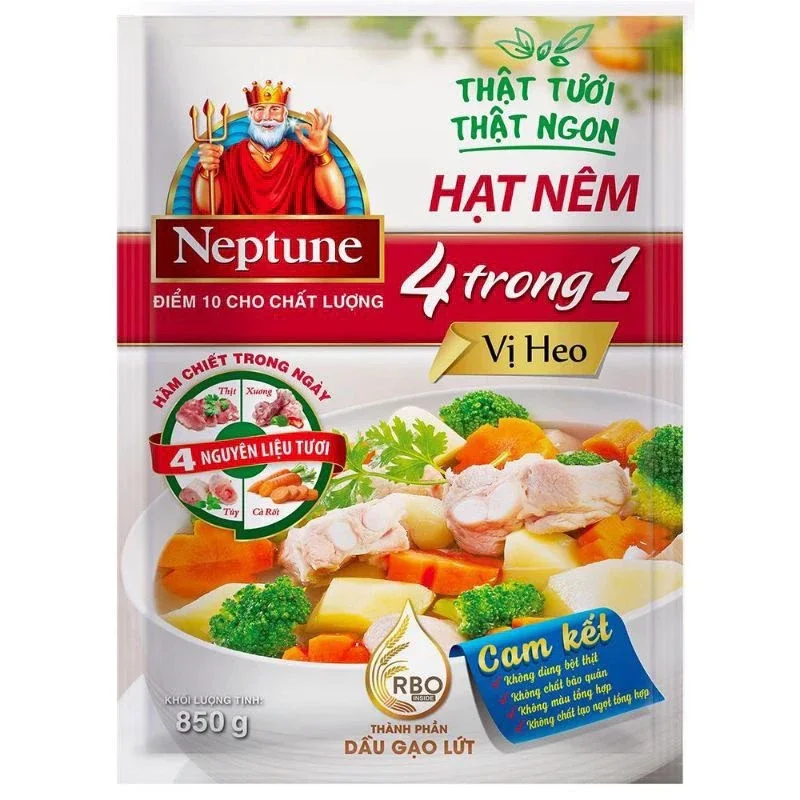Hạt nêm neptune 850g vị heo 4 trong 1