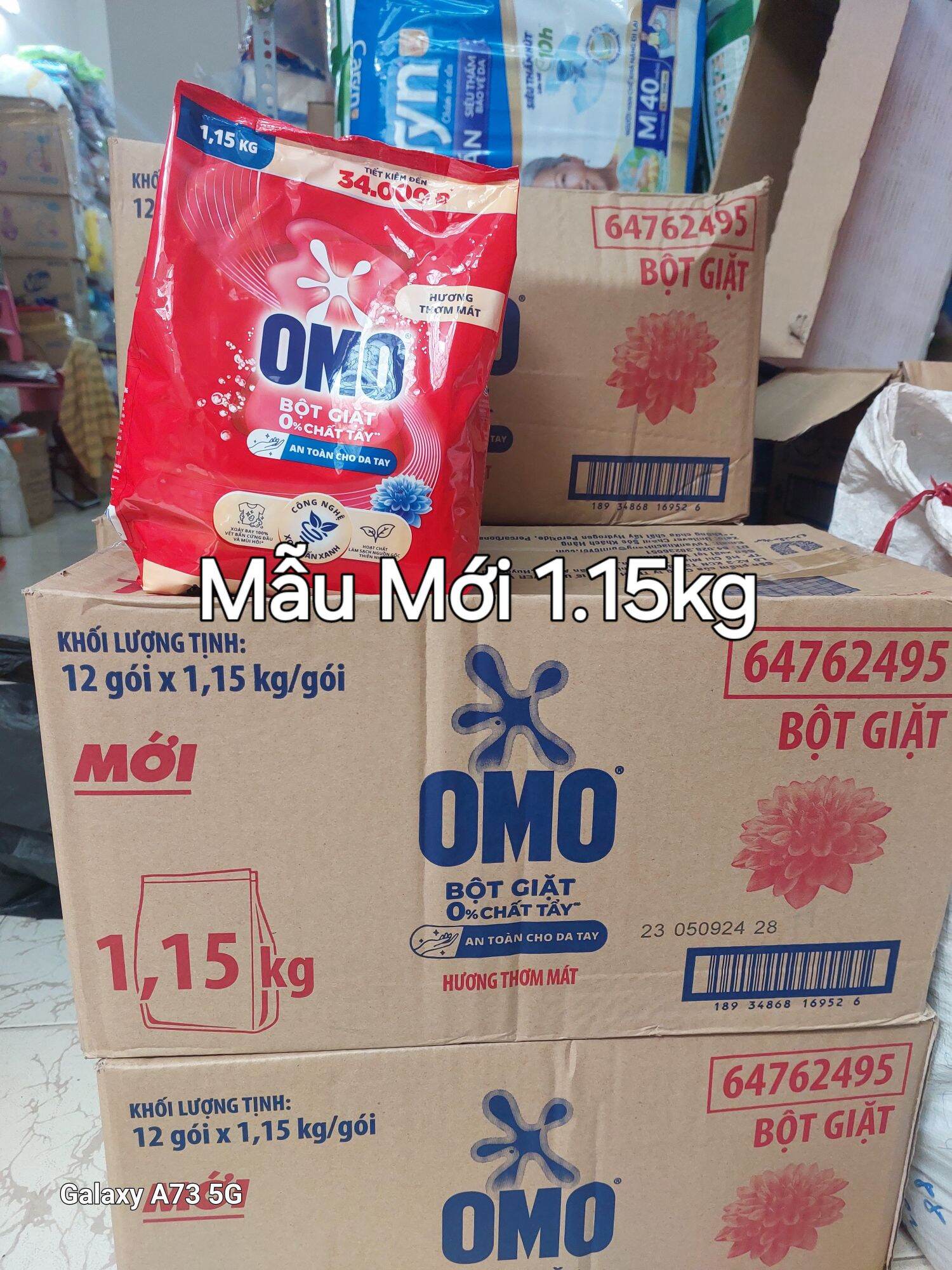 [Miễn Ship] Bột giặt Omo 1.15kg Đỏ công nghệ mới 0% chất tẩy đã về shop Tường Vy