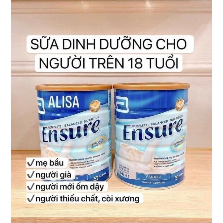 Sữa ensure úc 850g date 11/2024