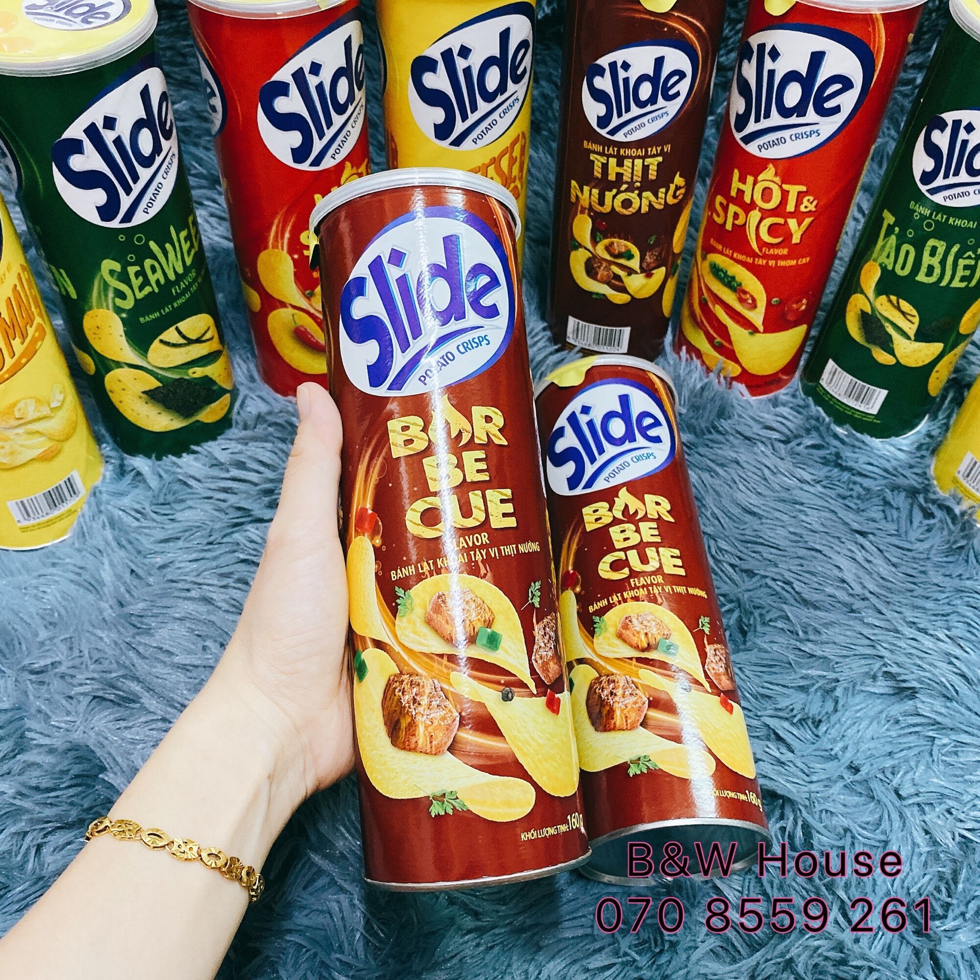 KHOAI TÂY SLIDE ĐỦ VỊ LON 160gr
