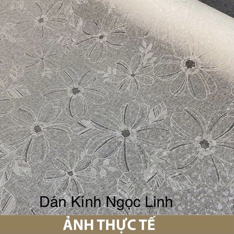 Giấy Dán Kính Hoa Sữa Trắng keo sẵn bóc dán