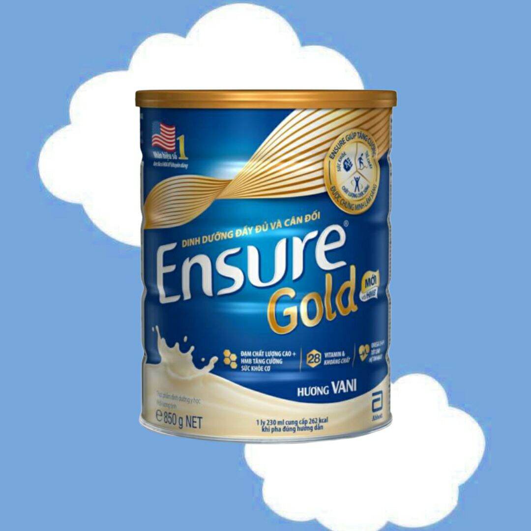 Sữa bột Ensure Gold vani 850g date tháng 6