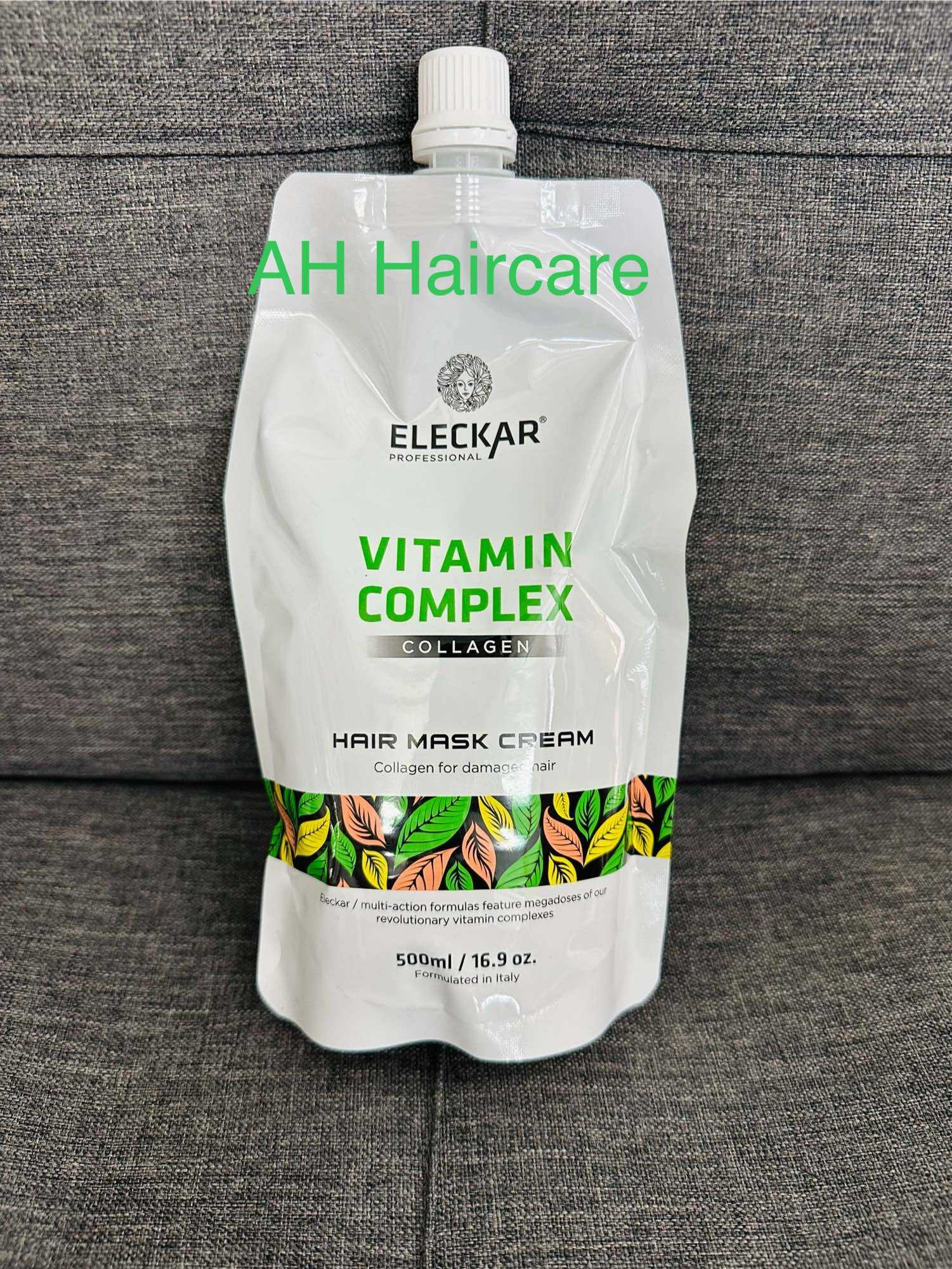 Hấp dầu ủ tóc ELECKAR Vitamin Complex Collagen 500ml siêu mềm mượt
