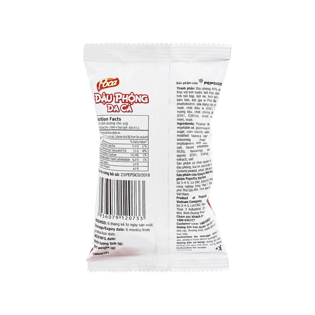 0Đậu phộng da cá Poca Nutz các vị gói 42g