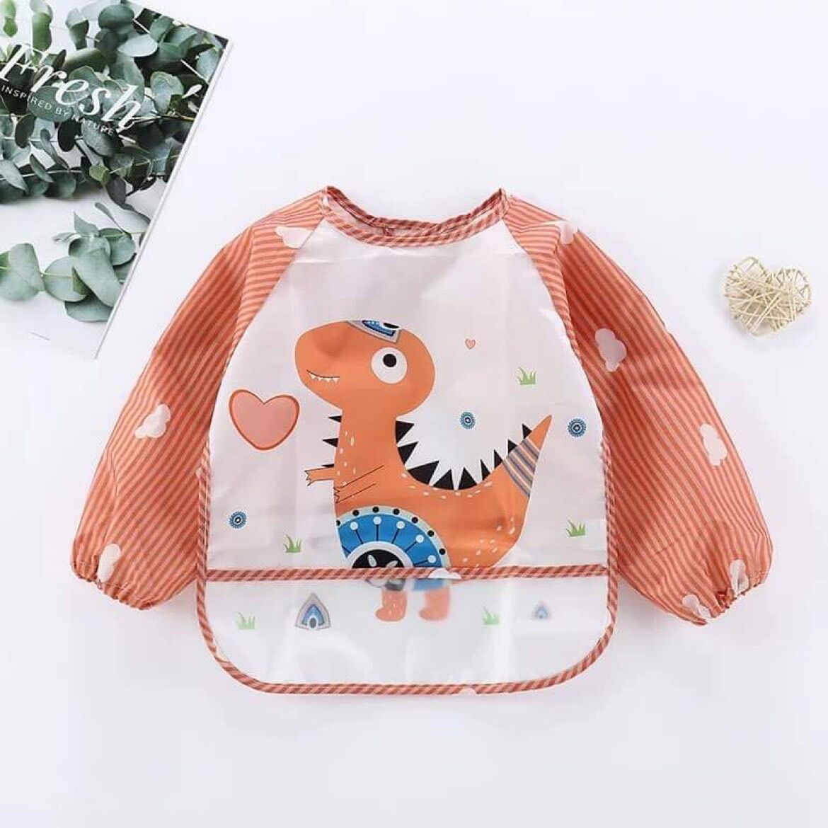 Áo yếm ăn dặm BLW dài tay