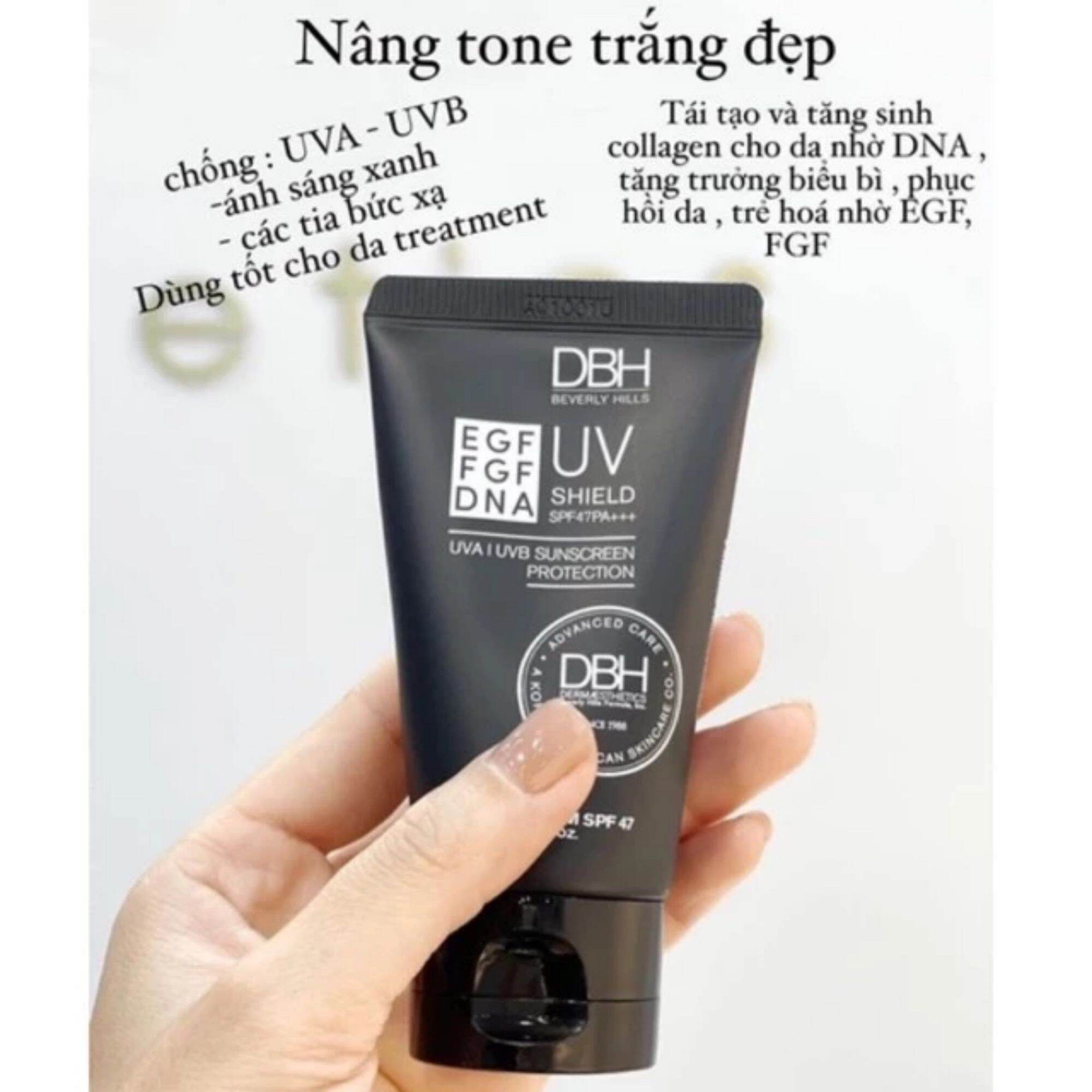 [CAM KẾT CHÍNH HÃNG] KEM CHỐNG NẮNG DBH BEVERY HILLS  EGF UV SHIELD BẢN MỚI (2023)  SPF 50++PA+++.60ml