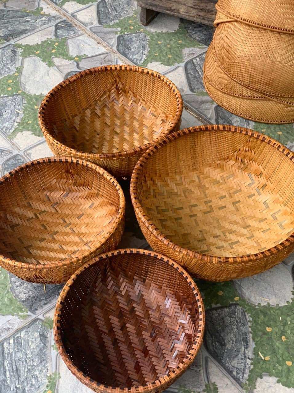 THÚNG MÂY TRE ĐAN ĐỦ SIZE, TRANG TRÍ
