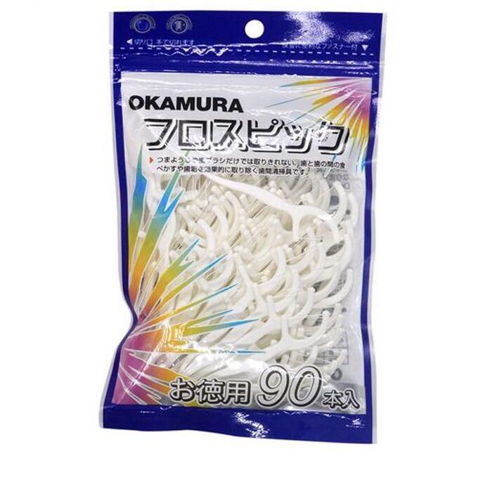 [HCM]Okamura - Tăm kẽ chỉ nha khoa chất lượng Nhật Bản (Bịch 90 cây) cao cấp