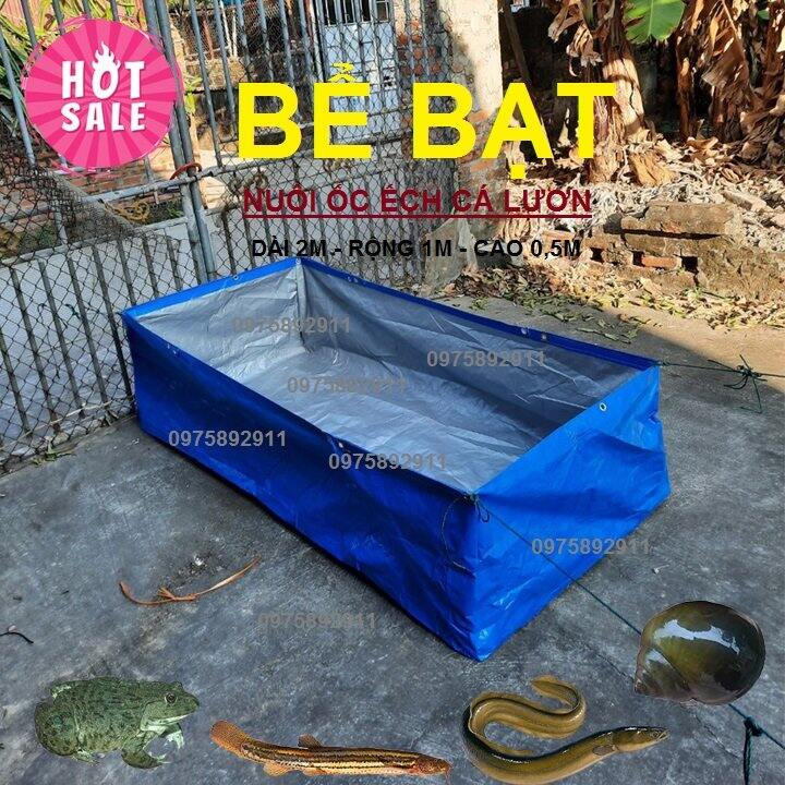 Bể bạt nuôi ốc ếch cá lươn 2x1x0,5 - bạt hàn quốc