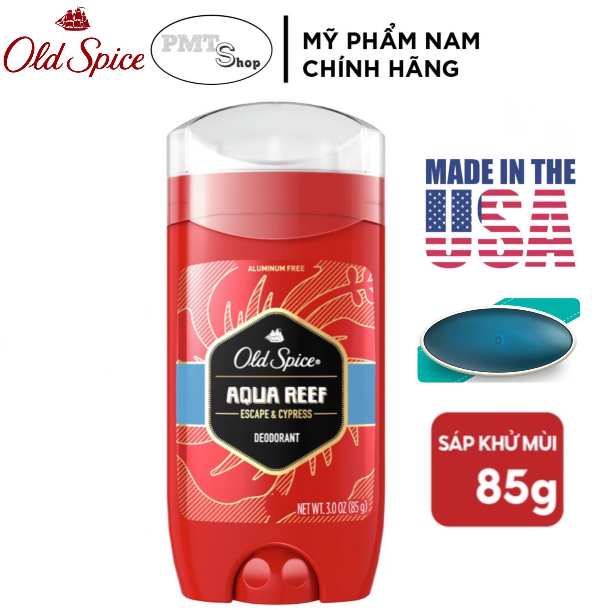 Lăn Sáp khử mùi nam Old Spice Red Collection 85g (sáp xanh) Swagger , Aqua Reef , After Hours thumbnail