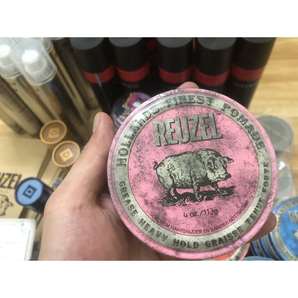 Sáp Vuốt Tóc Nam REUZEL Pink Pomade - Hàng Chính Hãng - Giữ Nếp Tóc Lâu, Thành Phần Tự Nhiên Không Gây Hại Cho Tóc