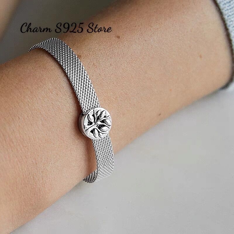 CHARM PAN ALE KHOÁ KẸP HÌNH CÂY BẠC S925