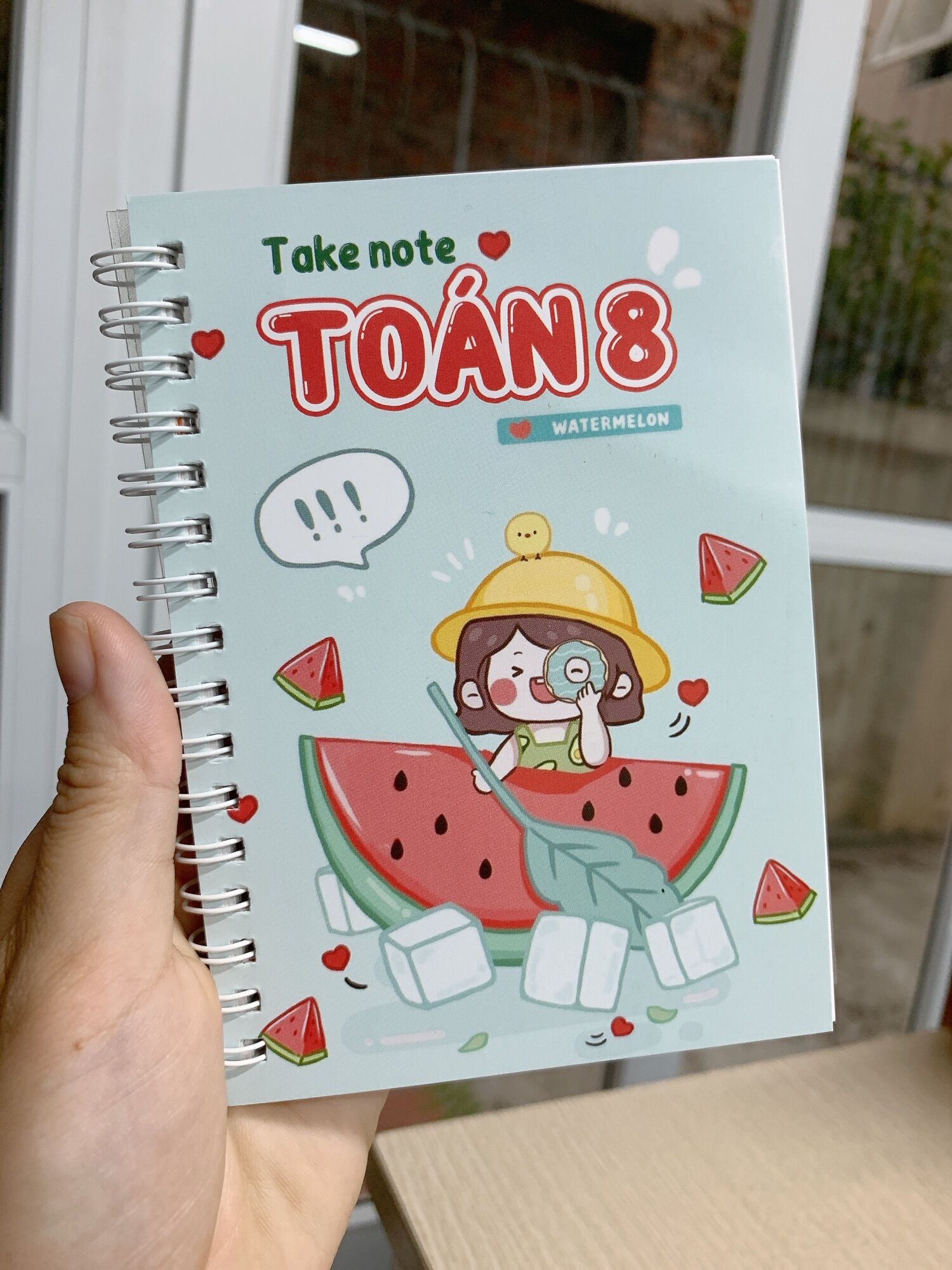 Takenote Toán 8 sổ tay lò xo, còng sắt khổ giấy A5 A6