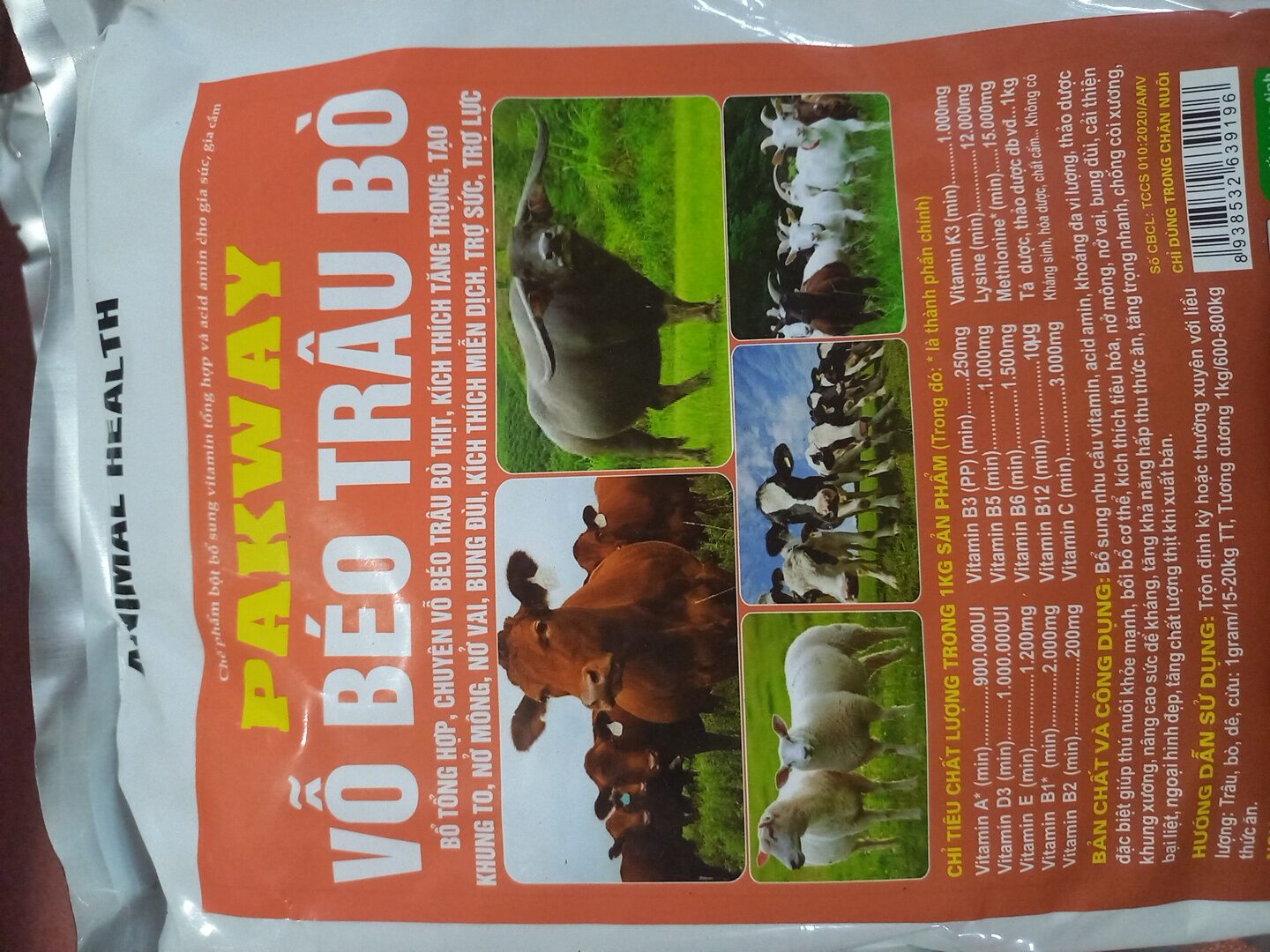 Vỗ béo trâu bò 1kg bột trộn thức ăn